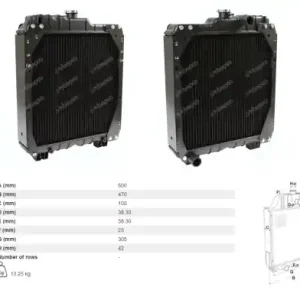 CHŁODNICA WODY CASE JX85, JX90, JX95 JX1060C, JX1070C, JX1075C JX1070N , JX1075N , JX1095N JX1060V , JX1070V , JX1075V JX1095V 5172925 5172926 S5172926 Wyprzedaż
