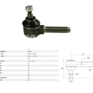 Tylko dziś KOŃCÓWKA DRĄŻKA DEUTZ FAHR DX86, DX86A, DX90, DX90A, DX92, DX92A 3005, 4005, 4505, 5005, 5505, 7505, 7505F, 7505U, 9005, 9005F, 9005U, 02381195, 03387862